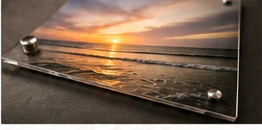 High-clarity acrylic coastal wall art print with modern gallery-style depth, sharpness, and polished presentation.