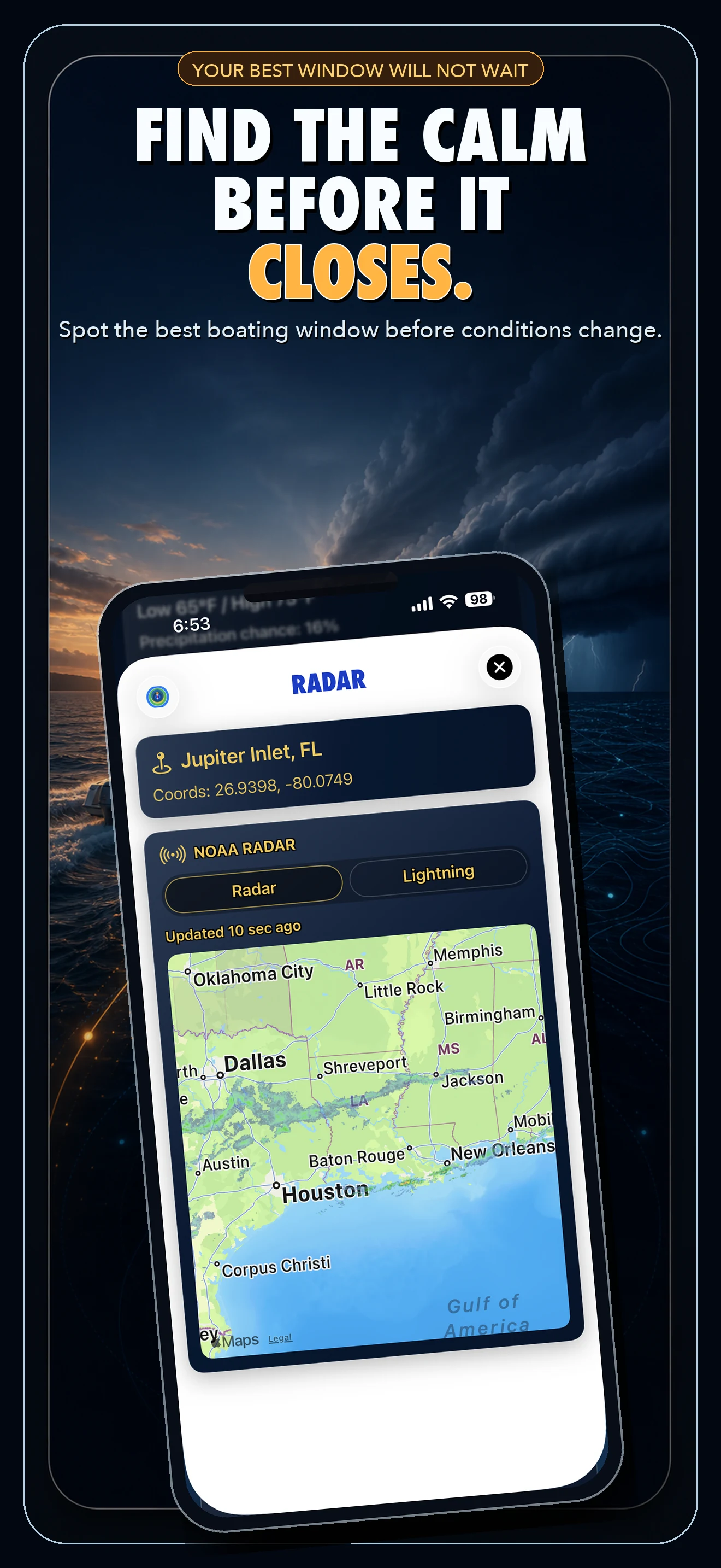 SafeBoat Radar screen